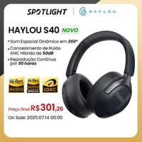 [R$215 Moedas/APP] Headphone Haylou S40 ANC, Bluetooth 6.0, Reprodução de Até 90 horas