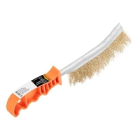 Escova de Aço Carbono com Cabo Plástico