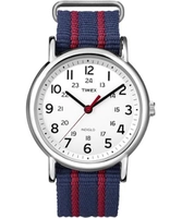 Relógio Timex Weekender 38mm azul e vermelho