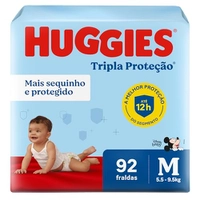 (REC) Huggies Fralda Tripla Proteção M 92 Un