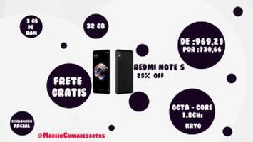 Xiaomi redmi note 5 5,99" 32GB 3GB RAM - R$731