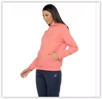Blusa de Moletom Feminina ASICS com Capuz Canguru e Fleece