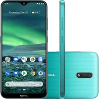 [AME SC R$350] Smartphone Nokia 2.3 Dual Chip Android Tela 6.2 32GB 4G Câmera 13MP +2MP - Verde Ciano