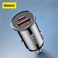 Baseus 30w carregador de carro carga rápida 4.0 3.0 usb tipo c carregamento