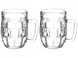 Jogo de Canecas de Chopp de Vidro 610ml - Ruvolo Happy Hour Hopfen 2 Peças por R$ 17