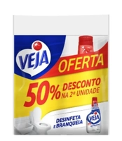 Limpador Tira Limo Veja X14 para Banheiro 500ml 2 unidades com 50% de desconto na 2ª