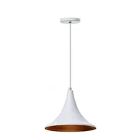 Lustre Pendente Mesa / Balcão Chapéu Chinês 23cm Alumínio 