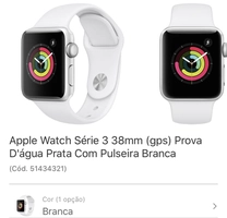 APPLE WATCH SÉRIE 3 38mm - R$ 1.180 a vista + ame