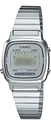 Relógio Casio Feminino Vintage Prata Mini
