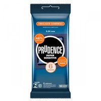 PRESERVATIVO PRUDENCE SUPER SENSITIVE 6 UNIDADES | R$7