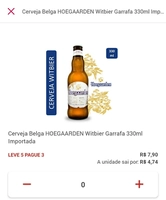 Leve 5 e pague 3 na cerveja Hoegaarden
