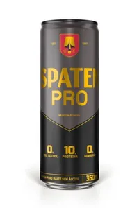  Cerveja Sem Álcool Spaten Pro 10g de Proteina , Lata 350ml, Pack com 8 unidades 