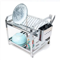 Escorredor Inox p/ 16 Pratos c/ Porta Talheres