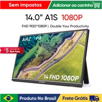 [R$ 274,96 MOEDAS/APP/BR] Monitor Portátil Arzopa A1S 14″  ''1080P FHD IPS
