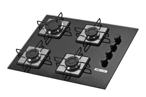 Cooktop Soft 4 Bocas à Gás Vidro Preto Bivolt - Built - R$229