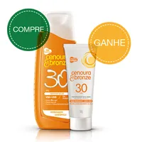 [NetFarma] Kit Protetor Solar Cenoura e Bronze FPS 30 200ml + Protetor Facial FPS 30 50g - R$28