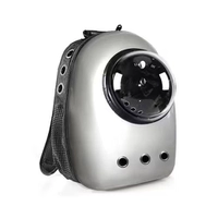 Mochila Pet Panorâmica Cinza 43x22x30cm