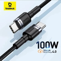 [App/R$10 Moedas] Baseus cabo 100w/5a 2 metros usb tipo c para usb c