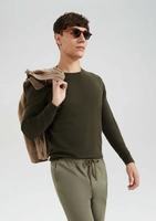  【Tam.: P M G XG XXG】Suéter Básico Masculino Regular - Verde / HERING