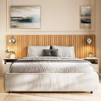 Cabeceira Para Cama Box Com Efeito Ripado Cross Casal 144,70x60cm Freijó - Movelove - Marrom