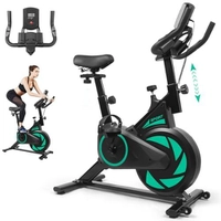 Bicicleta Ergométrica Fitness Spinning, Bicicleta Ergométrica Indoor com Ajuste de Resistência, Monitor LCD e Assento Confortável