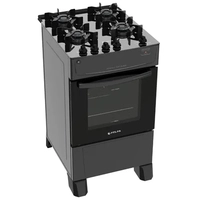 Fogão Atlas Mônaco Top Glass 4 Bocas Preto - Bivolt