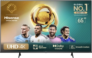 Hisense Smart TV UHD 4K DLED 65" Polegadas 65A6N com HDR10+ Dolby Vision Game Mode Controle por Voz Alexa Built-In AirPlay