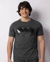 Camiseta Masculina DC Comics Batman Manga Curta Cinza - Outros tamanhos e cores na descrição 