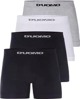 Kit 4 Cuecas Boxer Algodão, Duomo, Masculino, Branco/Cinza/Preto, G