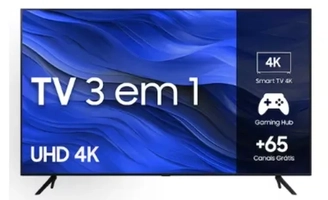 Samsung Smart TV 58" UHD 4K 58CU7700 2023, Processador Crystal 4K, Gaming Hub, Visual Livre de Cabos