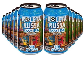 [R$43 CADA] 2X - Combo: Cerveja Roleta Russa Easy Ipa Sem Álcool E Sem Glúten - 12un X350ml
