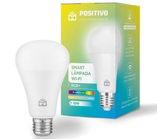 Smart Lâmpada 12w Wi-Fi RGB+ Positivo Casa Inteligente, Compativel c/ Alexa e Google Assistente 