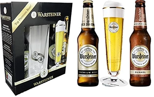 Kit Cerveja Warsteiner - 1 Garrafa 330ml + 1 Garrafa Dunkel 330ml + 1 Copo Tulipa 200ml