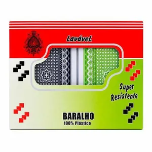 Baralho Duplo 108 Cartas Plástico Lavável
