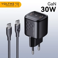 [APP/Moedas R$ 8] Carregador Rápido 30W VOLTME | Tipo C