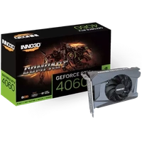 Placa de Video INNO3D NVIDIA GeForce RTX 4060 COMPACT, 8GB, GDDR6, DLSS, Ray Tracing, N40601-08D6-173050N