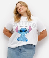 Camiseta Plus Size Stitch Off White Lilo Stitch