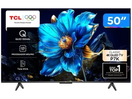 Smart TV 50" TCL 4K UHD QLED 50P7K Google TV AiPQ Google Assistente 3 HDMI