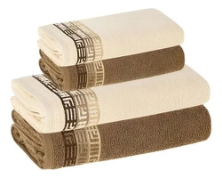 Jogo De Toalhas 4 Pçs Fio Cardado 100% Algodão Bosco Karsten