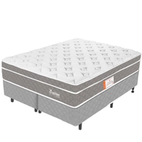 [R$1.275 AME] Cama Box Queen Colchão Molas Ensacadas Nasa Ortopédico D33 Pillow - Bf Colchões | R$1.499