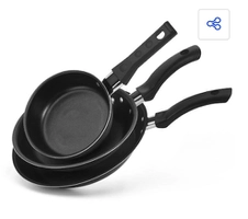 Conjunto de Frigideiras 3 Peças Antiaderente Techflon Nacional