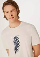 Camiseta Masculina Manga Curta Com Estampa Em Linho Hering