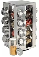 Porta Temperos e Condimentos Torre Giratoria com 16 Potes Vidro | R$116