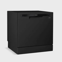 (APP / AME R$1381,48) Lava Louças 8 serviços Midea cor Preta