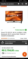 Tv LG 55' 4K AI ThinQ
