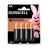 Pilha alcalina aa com 4UNID. - duracell