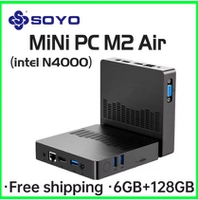 [R$396 "MOEDAS"/IMPOSTO INCLUSO] Mini PC SOYO M2 Air Cpu Intel Gemini Lake N4000, 6GB/128GB , USB HDMI BT4.0 M.2 Slot 1000M, Wifi, Windows 11
