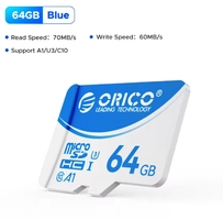 [R$9.75 Moedas/Taxa inclusa] Cartão de Memória Orico Micro SD U3 Classe 10 - 64gb de Armazenamento