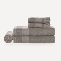 Jogo de Banho 5 Peças Fio Cardado Empire Grafite