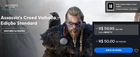 Assassin's Creed Valhalla - Standard PC - até por R$25 no pacote